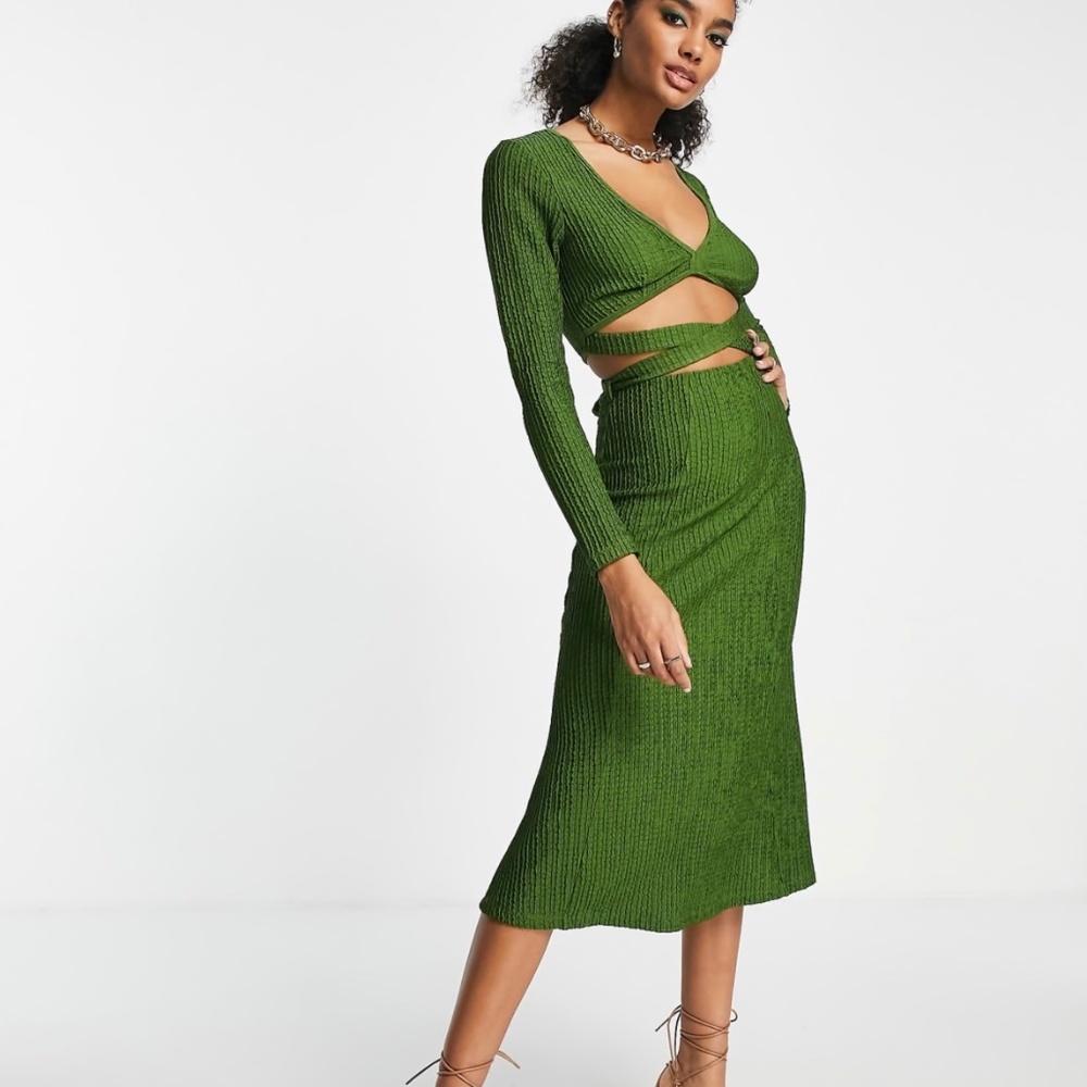 ASOS DESIGN Olive Green Two-Piece Set
